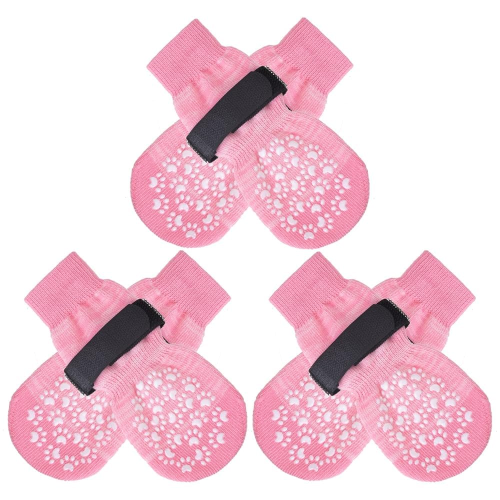 Photo 1 of EXPAWLORER 6PCS Anti-Slip Dog Socks to Prevent Licking Paws,Dog Shoes for Hot Pavement,Best Paw Protector Traction Control on Hardwood Floor,Dog Booties for Puppy Small Medium Large Senior Dogs