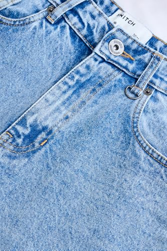 Image of SNITCH Men Jeans Streetwear | Balloon Fit Mid Rise & Acid Wash Design | 100% Cotton Breathable Fabric & Wide Leg Style for Urban Explorer & Casual Everyday Outings