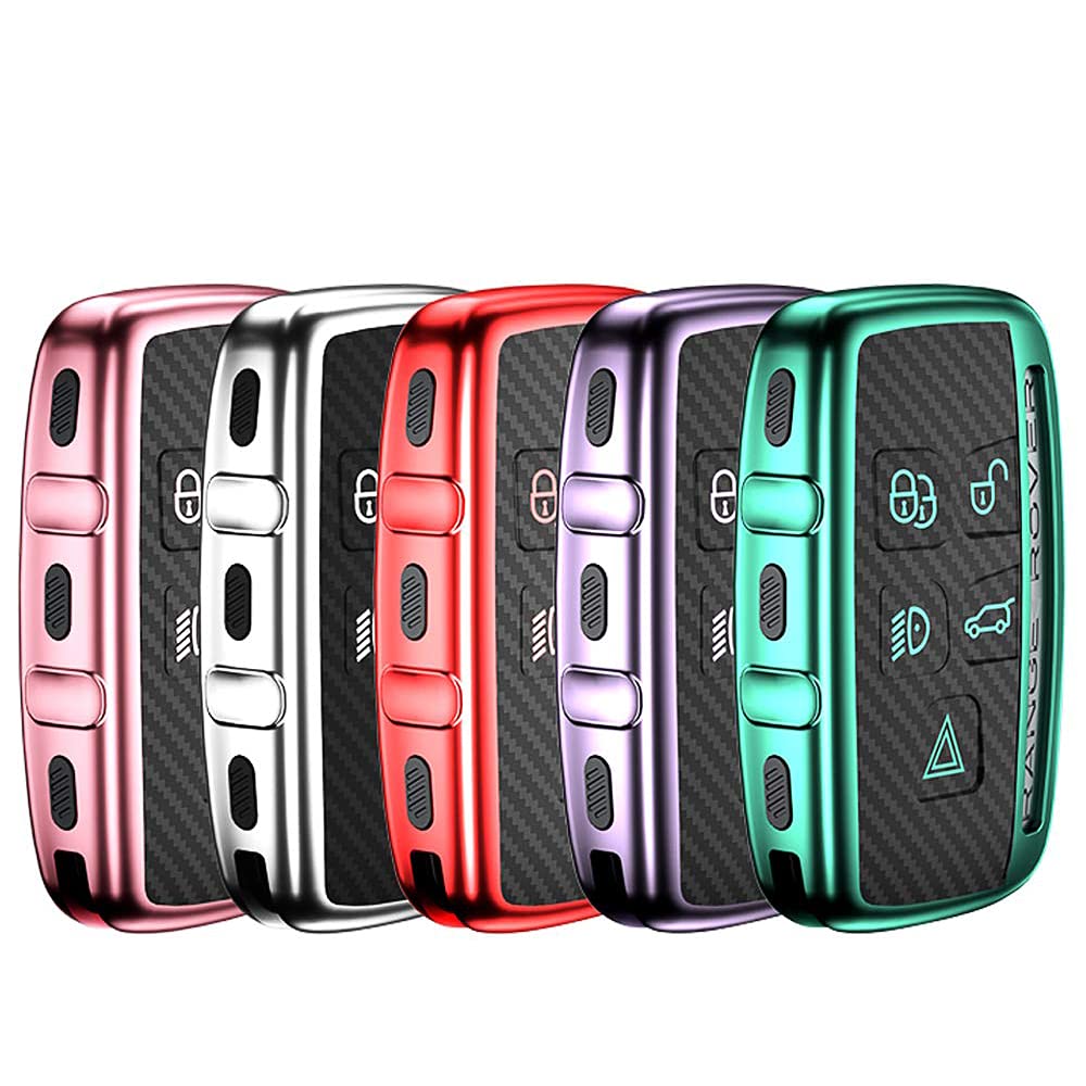 HIBEYO Custodia Per Chiave Auto Range Rover In Carbonio TPU Per Land