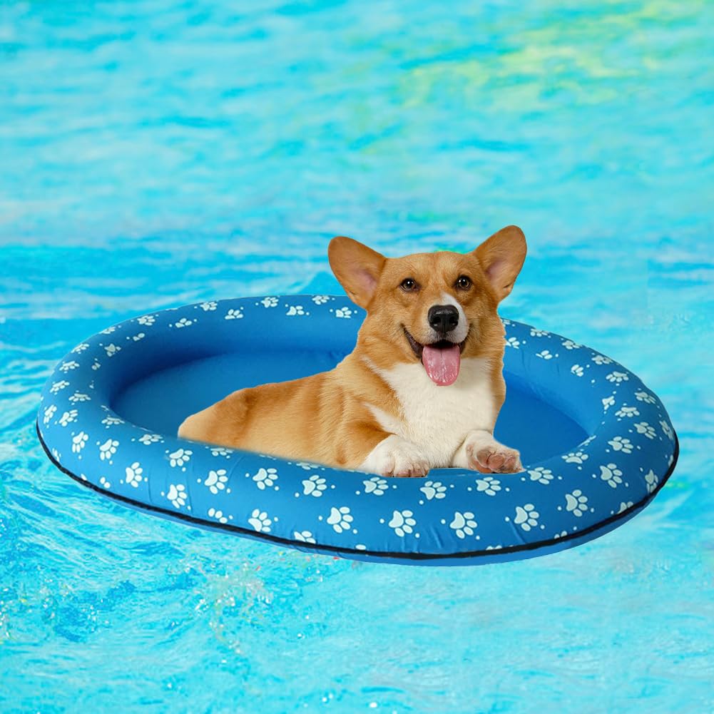 Bouée de Natation pour Chien - Lit Flottant - Bouée de Natation Gonflable