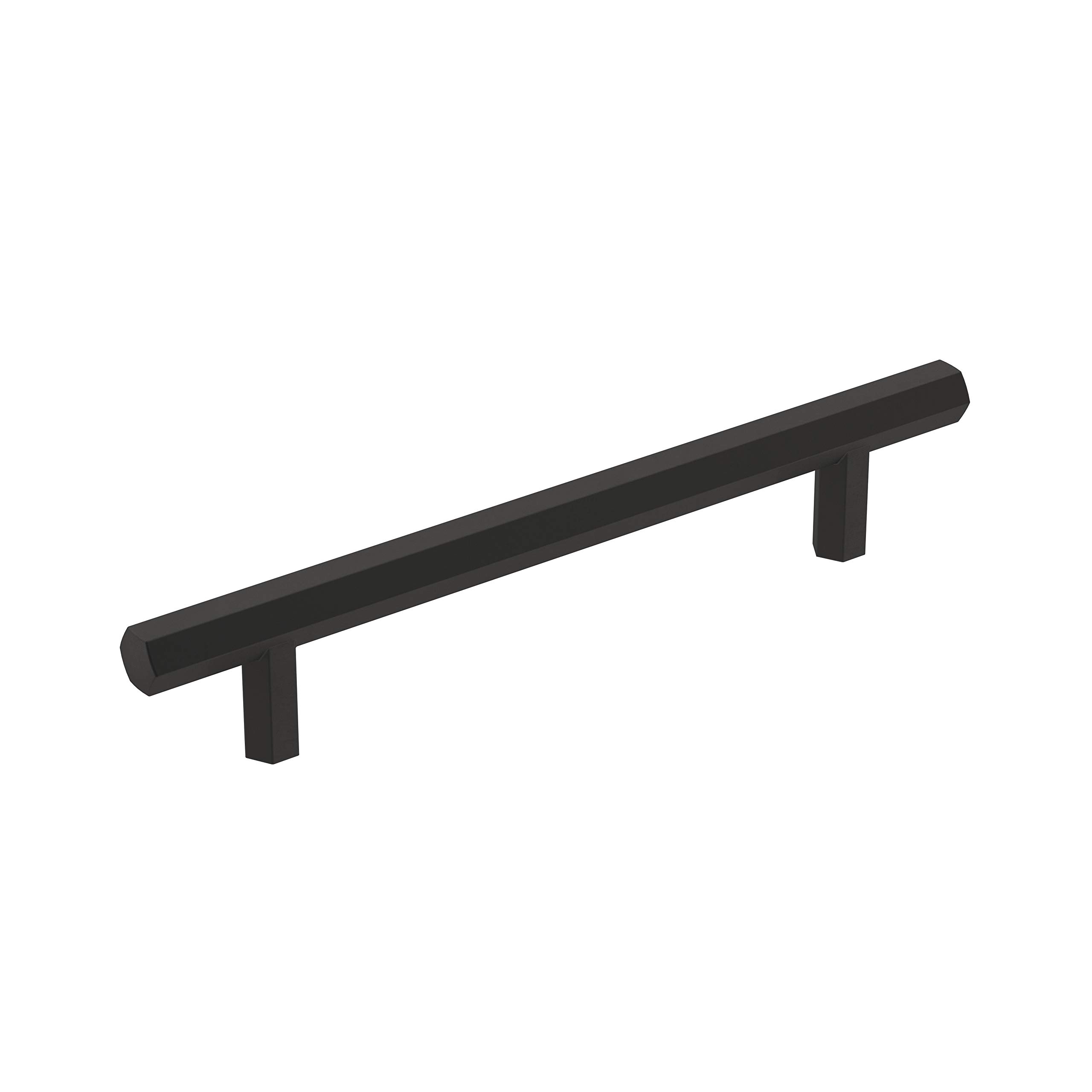 Amerock | Cabinet Pull | Matte Black | 5-1/16 inch (128 mm) Center-to-Center | Caliber | 1 Pack | Drawer Pull | Cabinet Handle | Cabinet Hardware