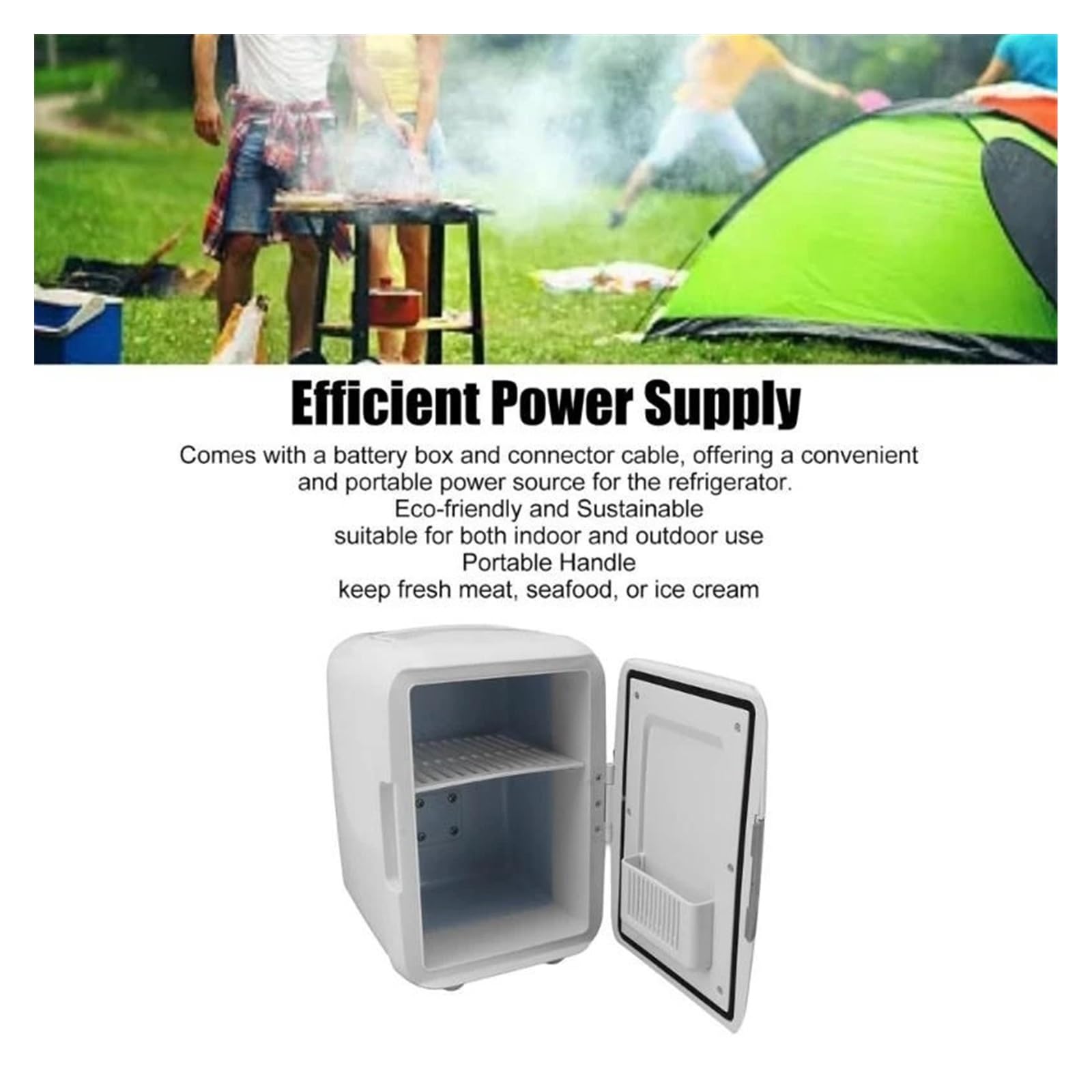 Refrigerador Solar portátil con batería y refrigeración. Refrigerador Solar for Pesca. Refrigerador de bajo Consumo for Aventuras al Aire Libre.