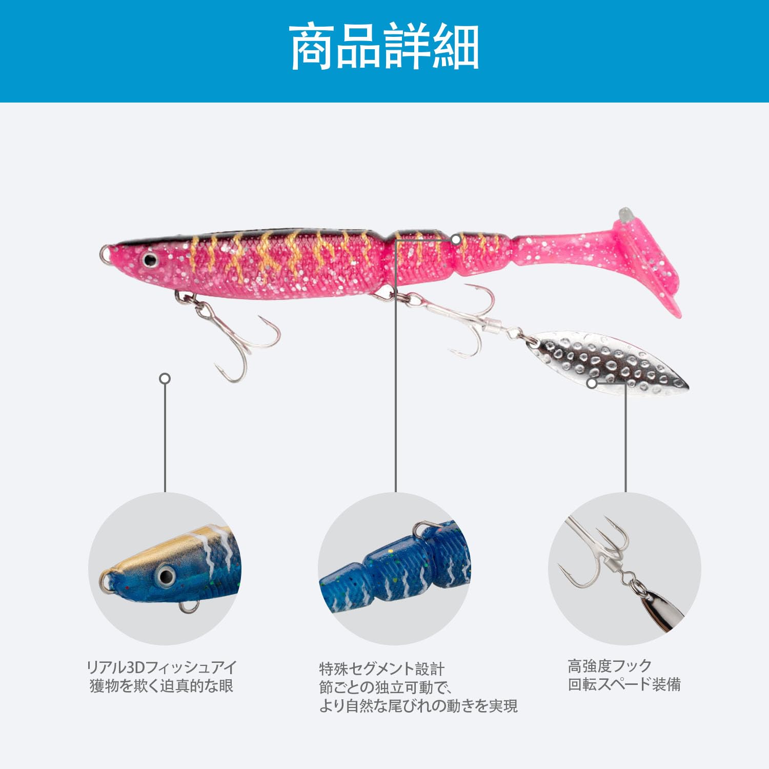 Amazon.co.jp: Kelain ジョルティ ワーム ブルーブルー ジョルティ