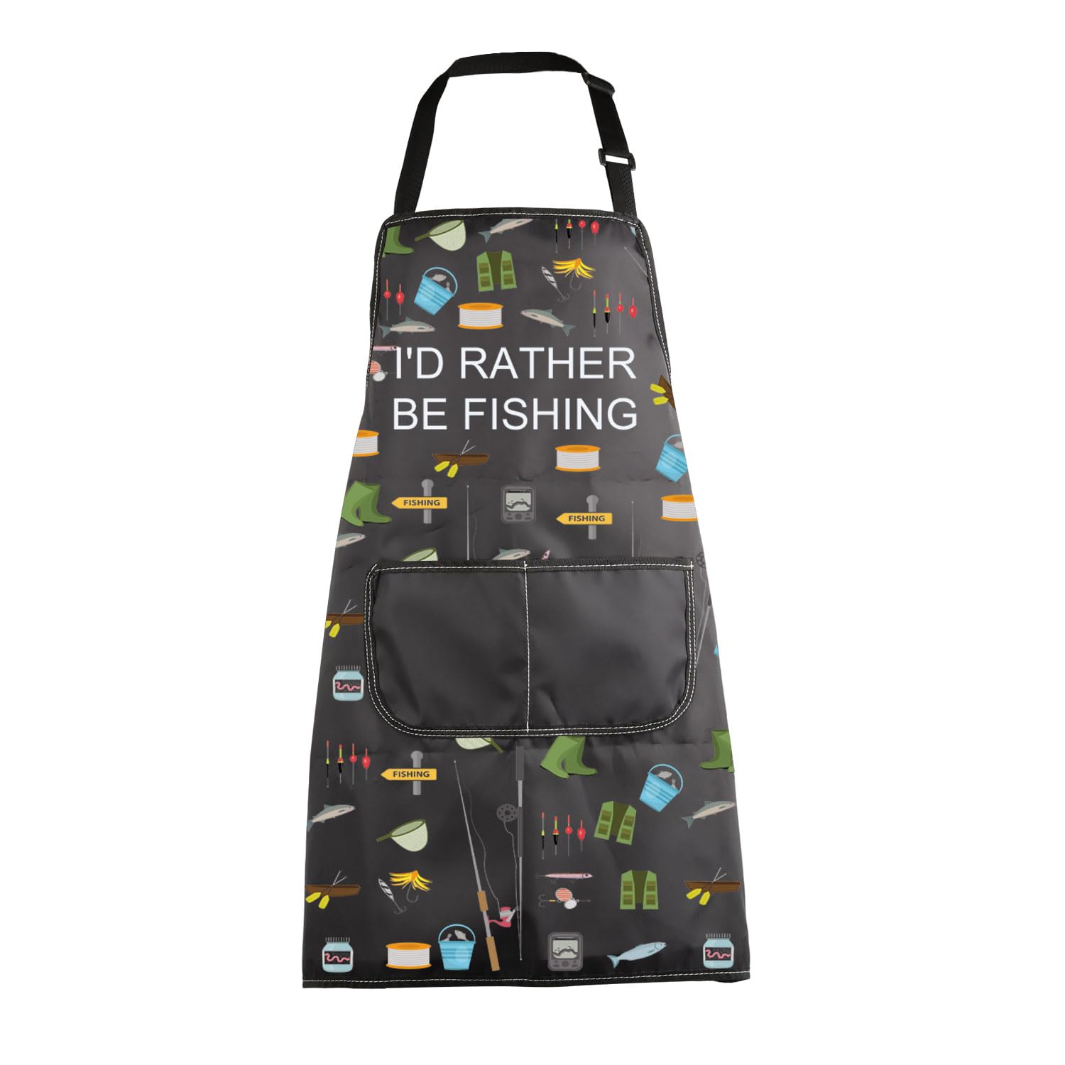 MBMSO I'd Rather Be Fishing Apron - Funny ...