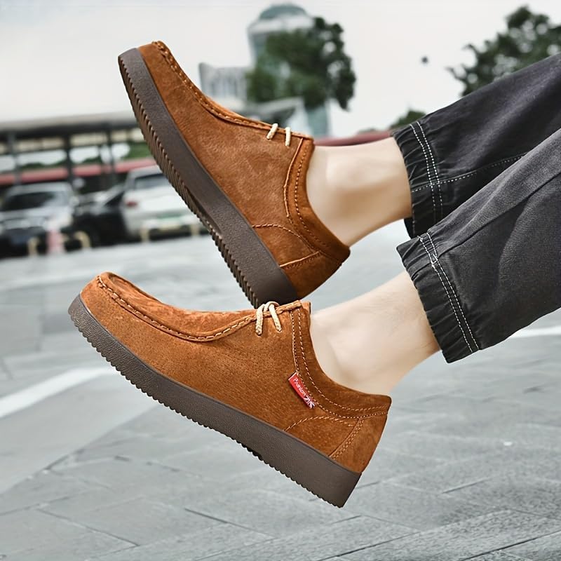 Men's Pigskin Business Casual Shoes - Non-Slip Premium Soles, Autumn/Winter Style, Easy-Clean Design