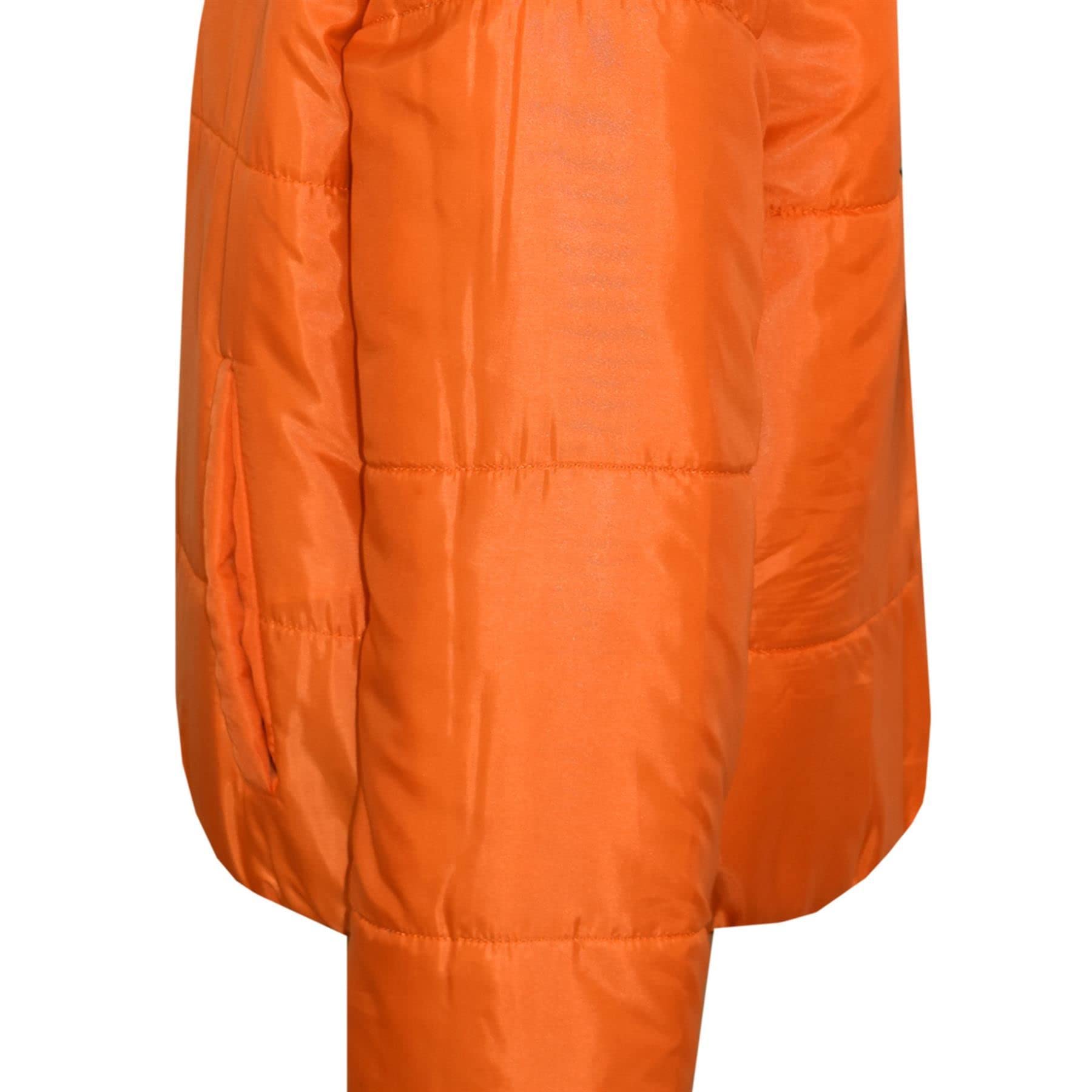A2Z 4 Kids Dziewczyny Chłopcy Kurtka Dwustronna, Krótka, Z Kapturem, Wyściełana Podszewką Kurtki Puchowe - Reversible Jacket 492 Orange 9-10.