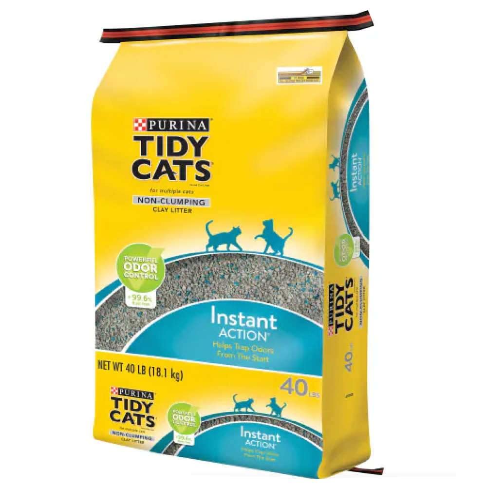 Tidy Cats Immediate Odor Control Formula for Multiple Cats Non-Clumping Cat Litter 40lb Bag