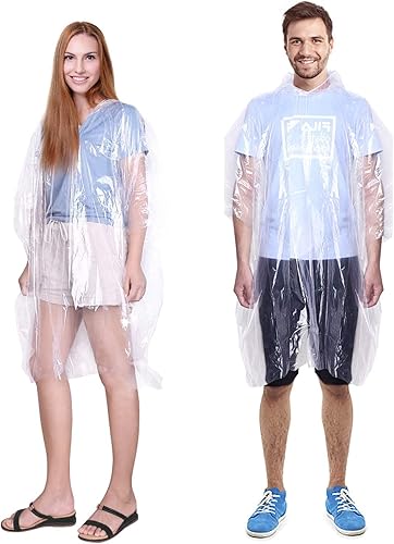 Miniatura 3 de INNOCHEER - Ponchos de lluvia para la familia, paquete de 12, impermeable desechable de emergencia para niños y adultos, camping, senderismo al aire