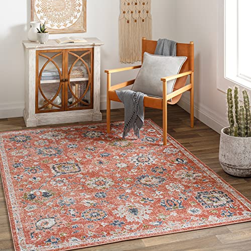 Surya Davaro Traditional Medallion Area Rug,9'2" X 12',Orange #TOP24