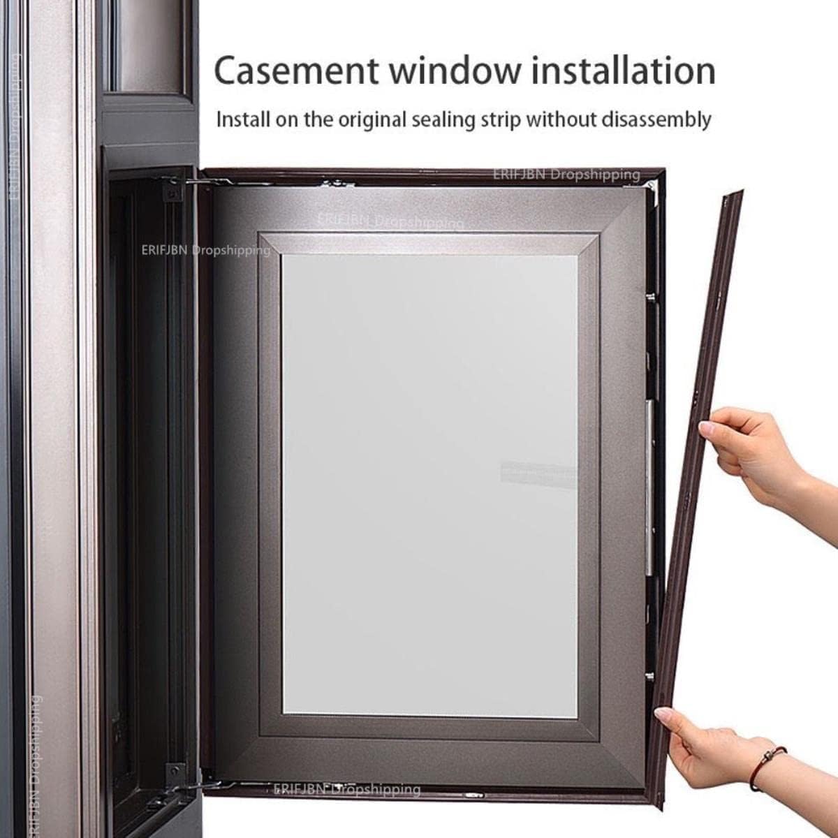 Cinta aislante de corrientes de aire para ventanas Nueva tira de sellado de ventanas for puertas corredizas de 40 M Espuma acústica A prueba de viento Insonorización Autoadhesiva Sello de algodón de P