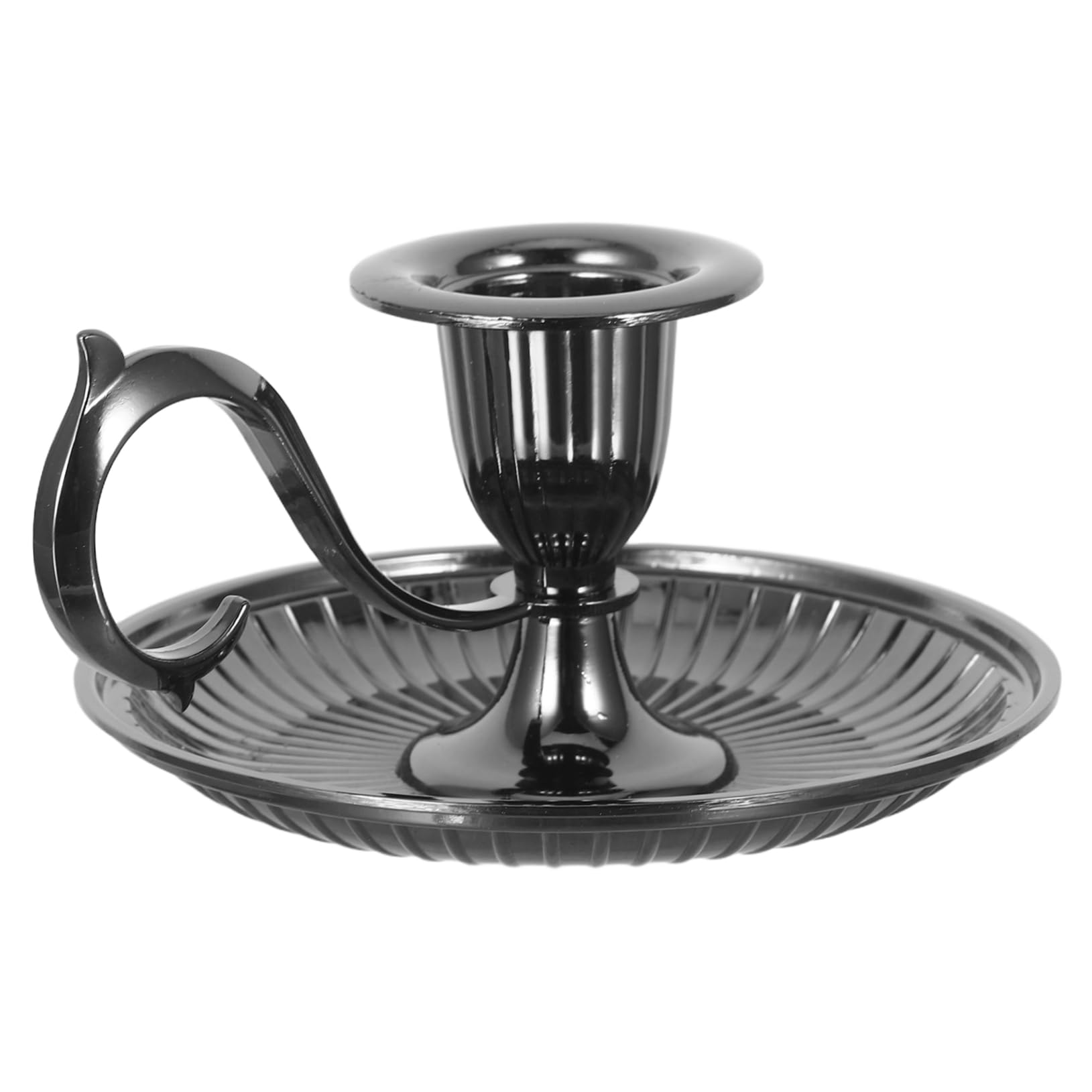STOBAZA Portacandele Nero Vintage in Lega di Zinco Design Europeo e Fascino Retrò, Resistente All'usura Quotidiana, per Decorazioni Halloween e Anniversari