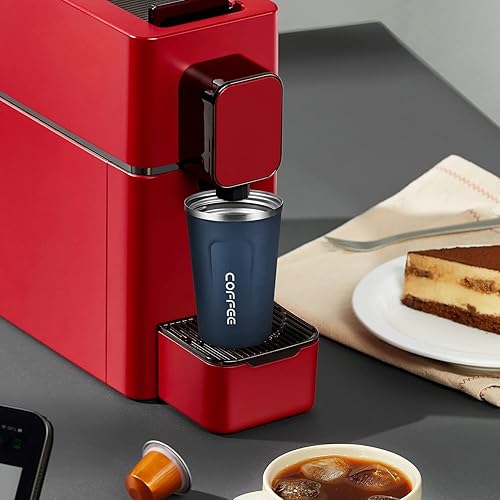 Miniatura 6 de Taza de viaje de café aislada de acero inoxidable, tazas de café personalizadas para automóvil, taza linda de 12 onzas, azul
