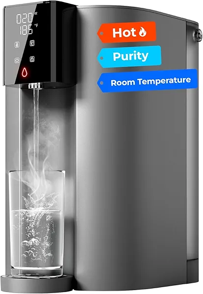 [Instant Hot] Waterdrop CoreRO Reverse Osmosis System, NSF/ANSI 58 & 372 Certified, 6 Stage, Hot & Ambient Countertop RO Water Filter, No Installation Required, 3:1 Pure to Drain, WD-C1H Bla
