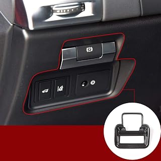 Carbon Fiber Style ABS Car Electric Tailgate Switch Decorative Frame Electronic Handbrake Cover for Jaguar E-PACE 2018 2019 Auto Accessories