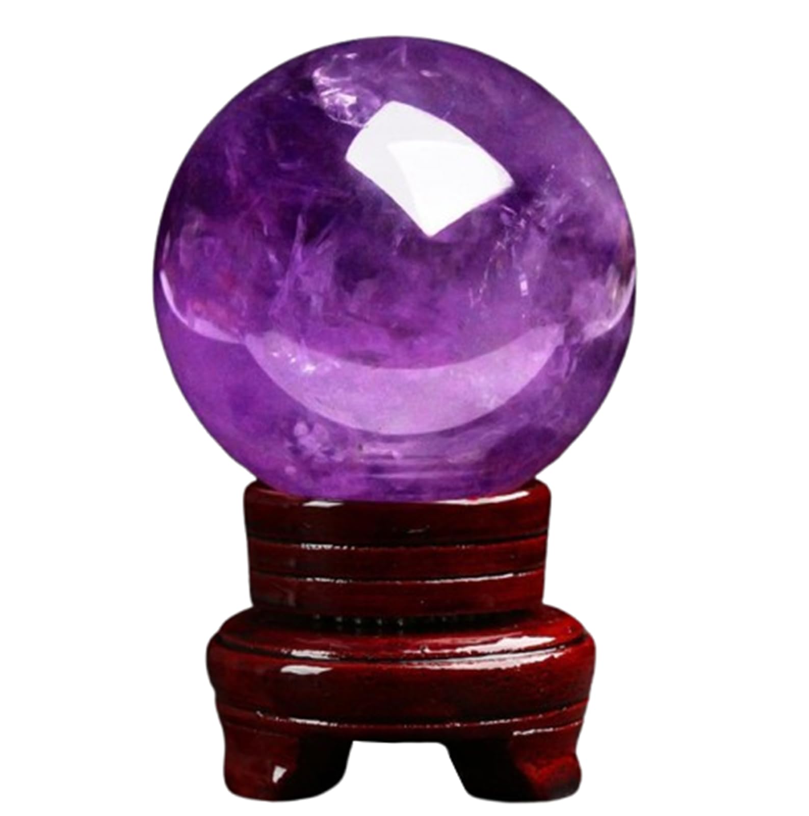 YLQUXEUV Amethyst Stones Crystal Ball Polished Divination Sphere Home Decoration Astrology Crafts Gift,80mm