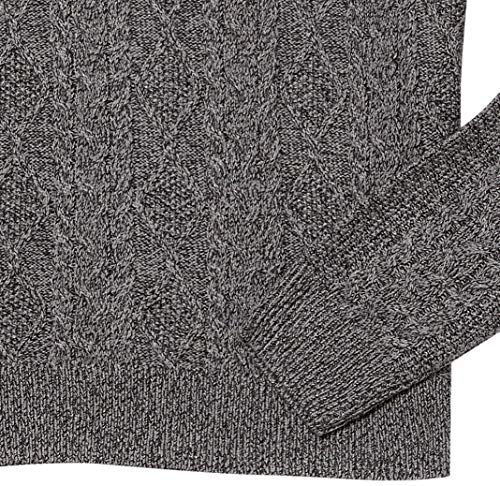 Goodthreads Men's Supersoft Shawl Collar Cable Knit Pullover Sweater, Charcoal, 3X-Large #TOP6