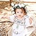 Kashoer Newborn Toddler Baby Girls Ethnic Embroidery Floral Dress Long Sleeve Party Sundress Skirt (6-12Months, White)