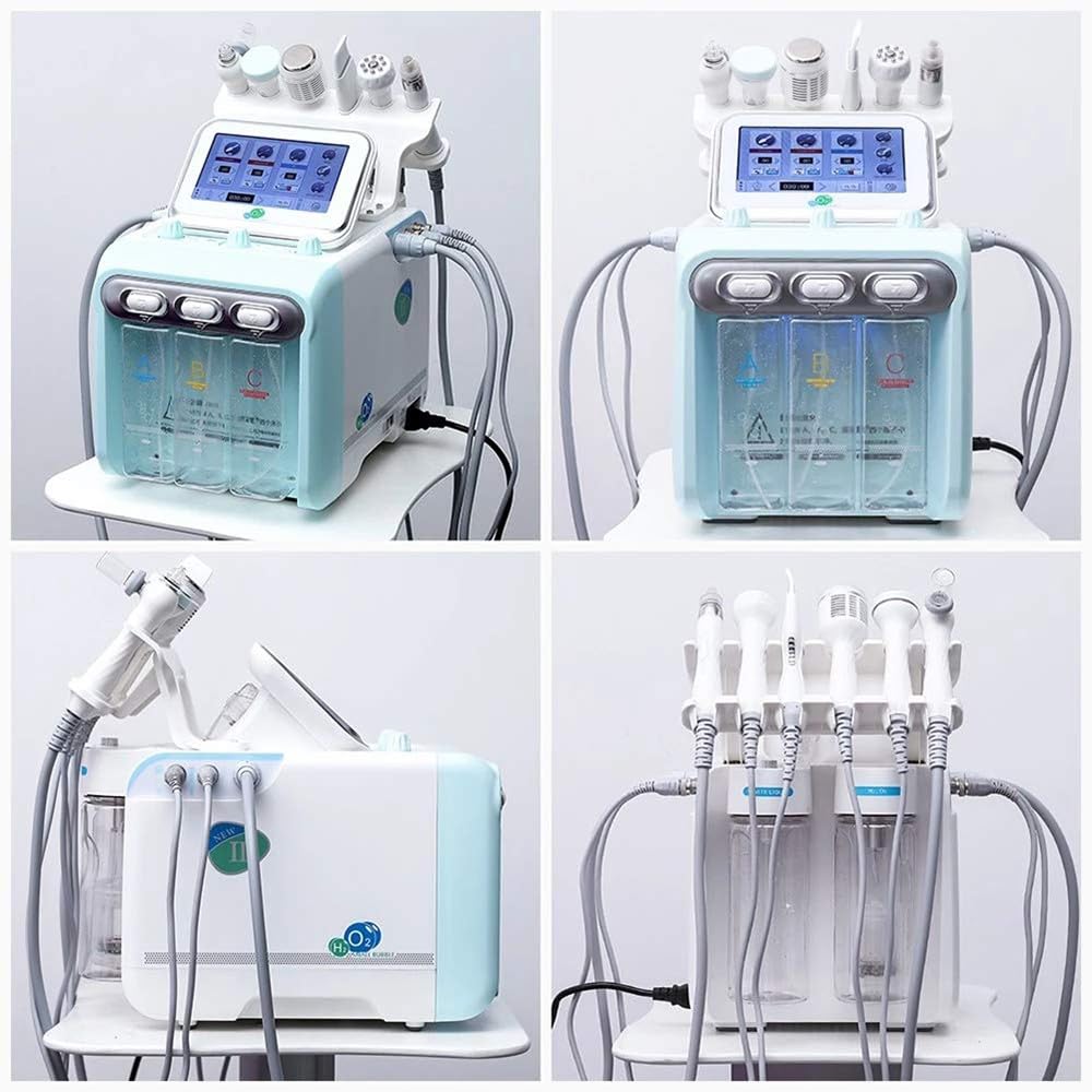 Macchina per la Bellezza del Viso all'ossigeno all'idrogen, Hydra Facial Macchina per La Pulizia, 7 in 1 Macchina per La Cura del Viso RF per Uso Facciale, Spa, Casa