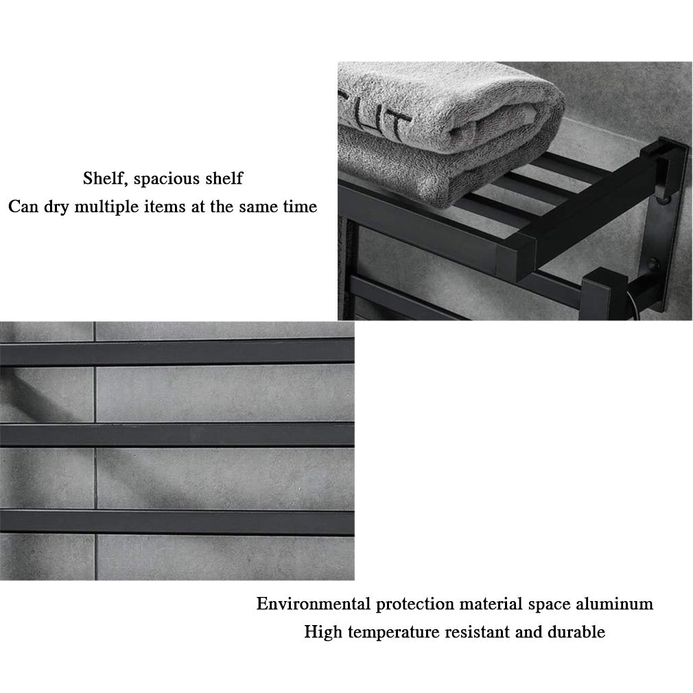 SOVORM Toallero eléctrico, Rejilla de Secado Plegable de Aluminio Toallero de baño termostático Inteligente, Rejilla calefactora de Soldadura de Carbono para el hogar, Utilizada en el baño The New
