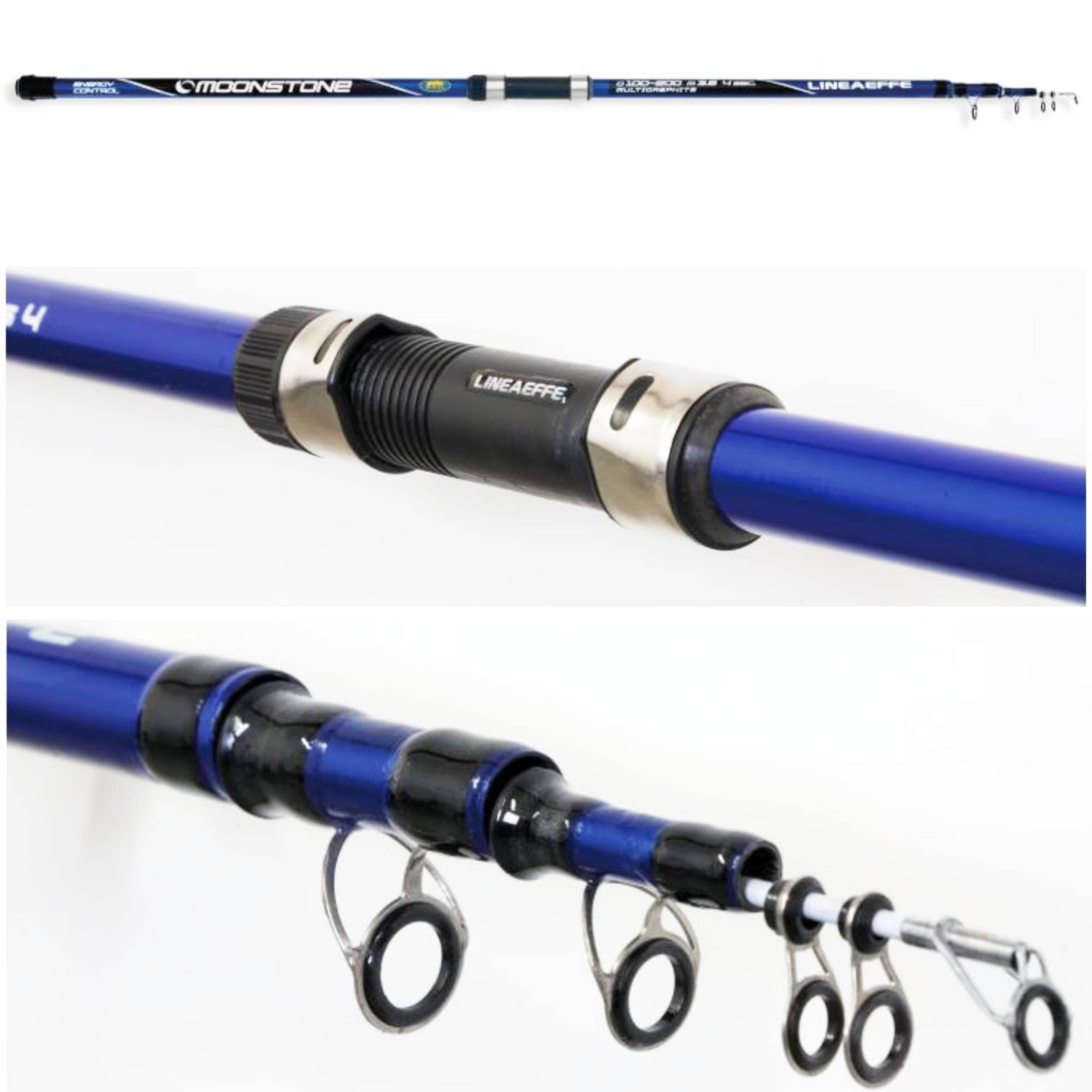 Canna Pesca Surfcasting MT. 4,20 GR. 200 Mulinello Filo Kit Combo 3 Canne + Mulinelli 7000