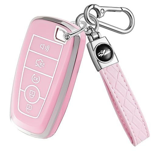Soft TPU for Ford Key Fob Cover with Keychain, Key