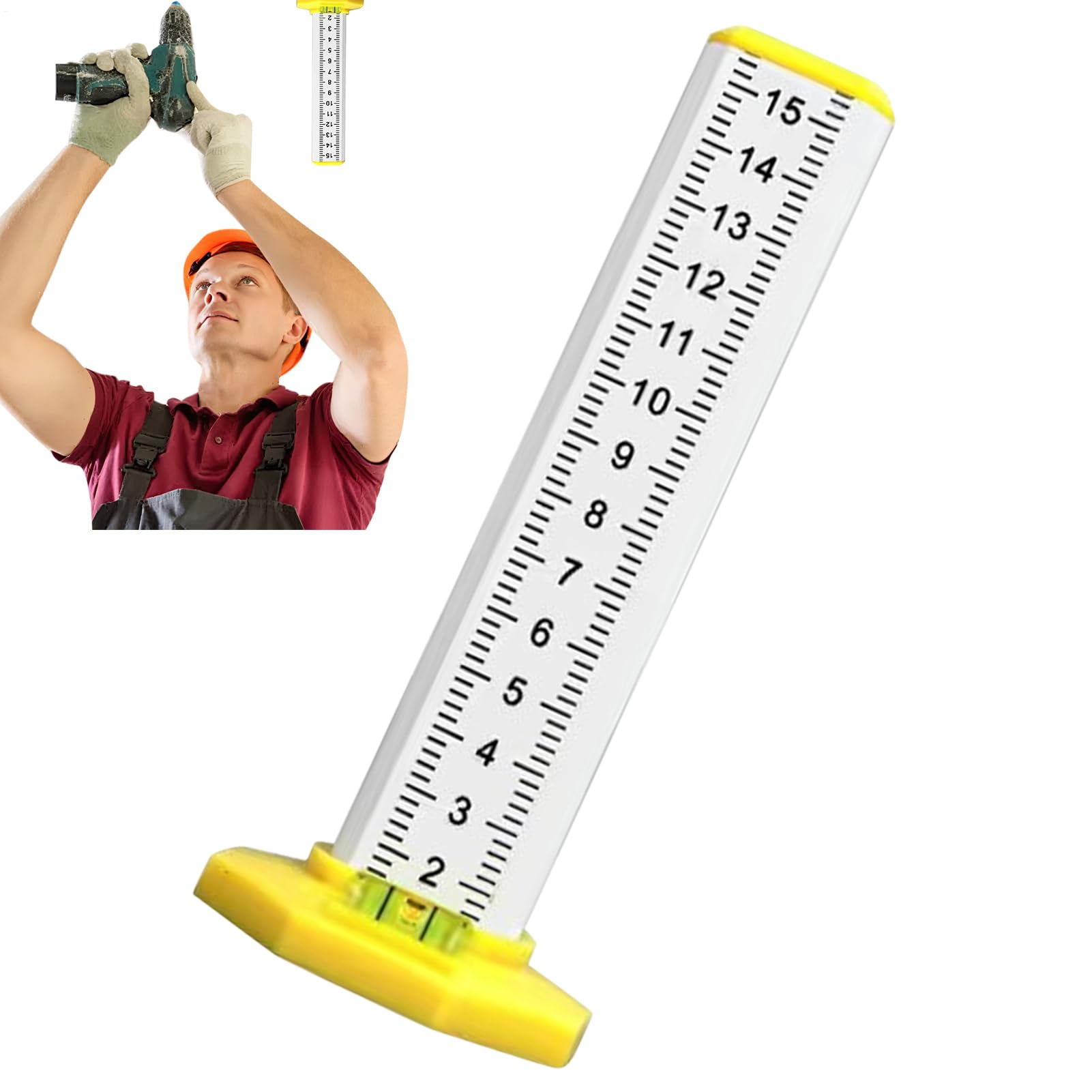 Strumento di livellamento | di livellamento del soffitto | Righello di marcatura 'altezza doppio uso con base magnetica di precisione per mobili da parete, terra, casa, officina
