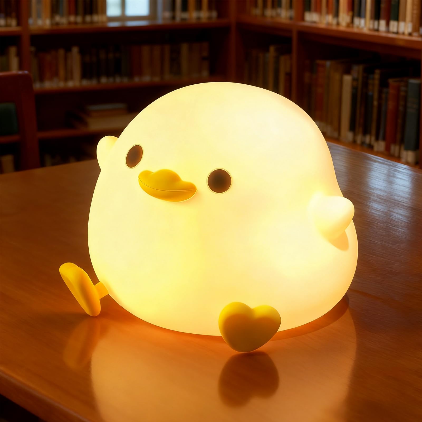 Anywin Luce a forma di anatra, giocattoli fantastici per bambini con occhiali da sole e una grande collana dorata con colori caldi e timer dimmerabile, decorazione per la stanza, regali creativi per