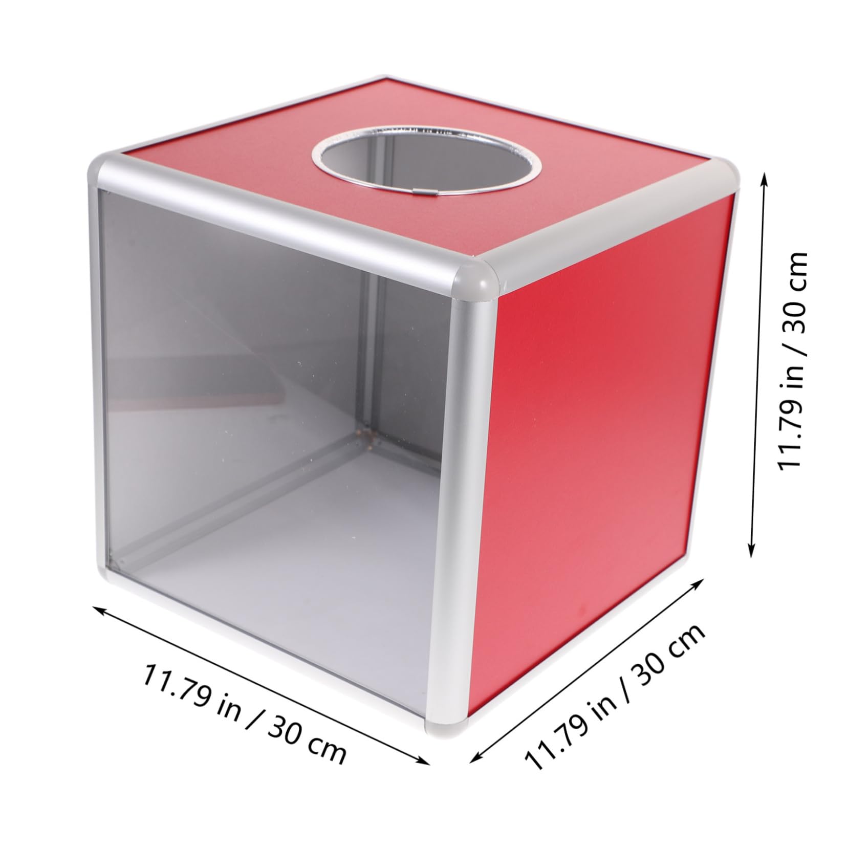 GRIRIW Lottery Box Donation Holder Transparent Raffle Ticket Storage Box for Fundraising Events Game and Charity Donations Easy Access Slot for Tickets and Money