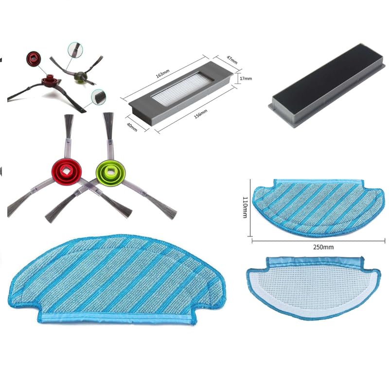 Robo Mate 3 in 1 Maintenance Kit for ECOVACS DEEBOT T8 | AIVI | Max, N7, N8 | N8+ | Pro | Pro+ | Mopping Pad + HEPA Filter + Side Spinning Brush-image-47