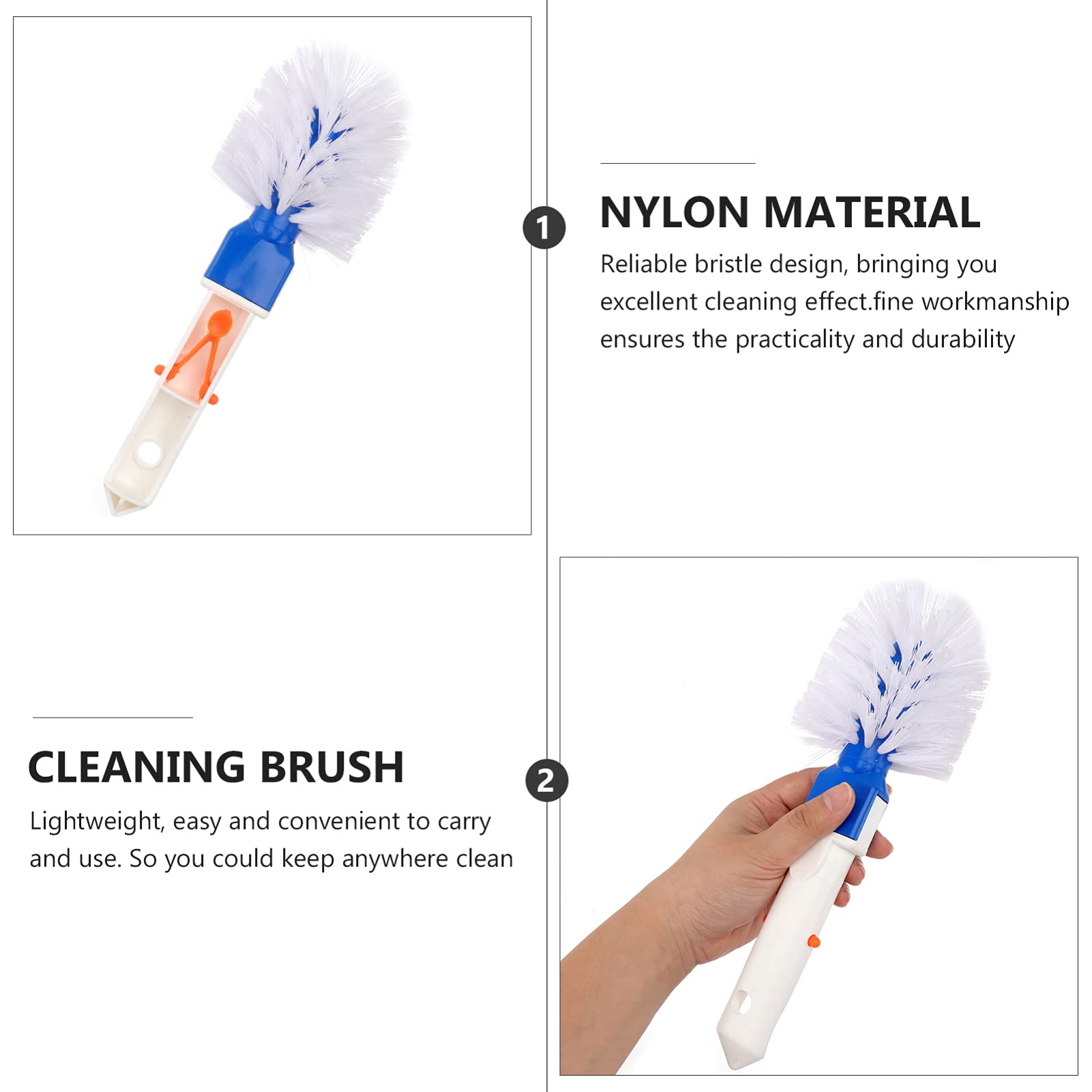 VICASKY 3 Pcs Pool Cleaning Brush Handheld Brush for Pool Corners Steps Ladders Material Comfortable Handle Excellent Cleaning