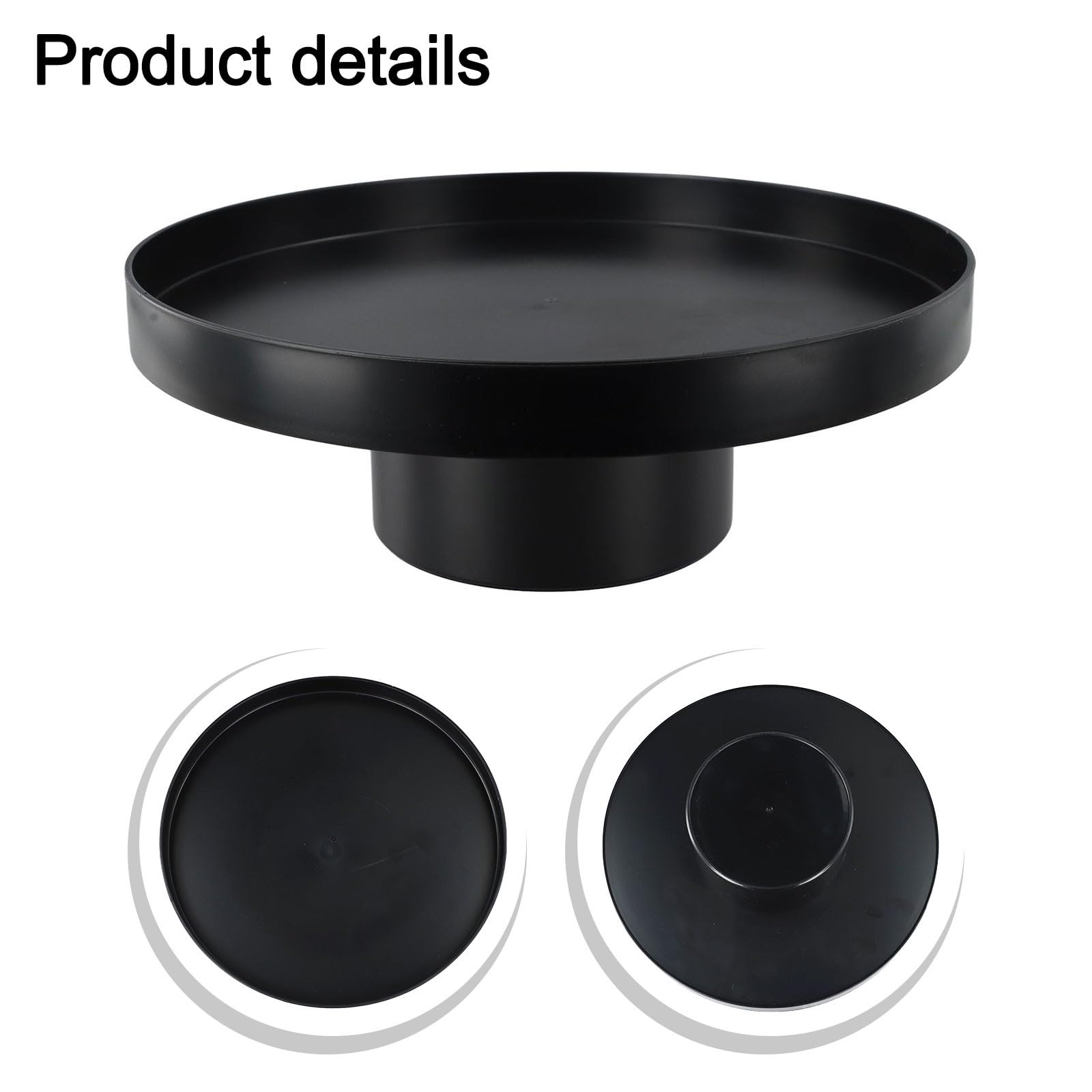 Bandeja redonda acrílica para té y bebidas, bordes lisos, antideslizante, perfecta para cocina, dormitorio, sala de estar, bandeja decorativa blanca para servir