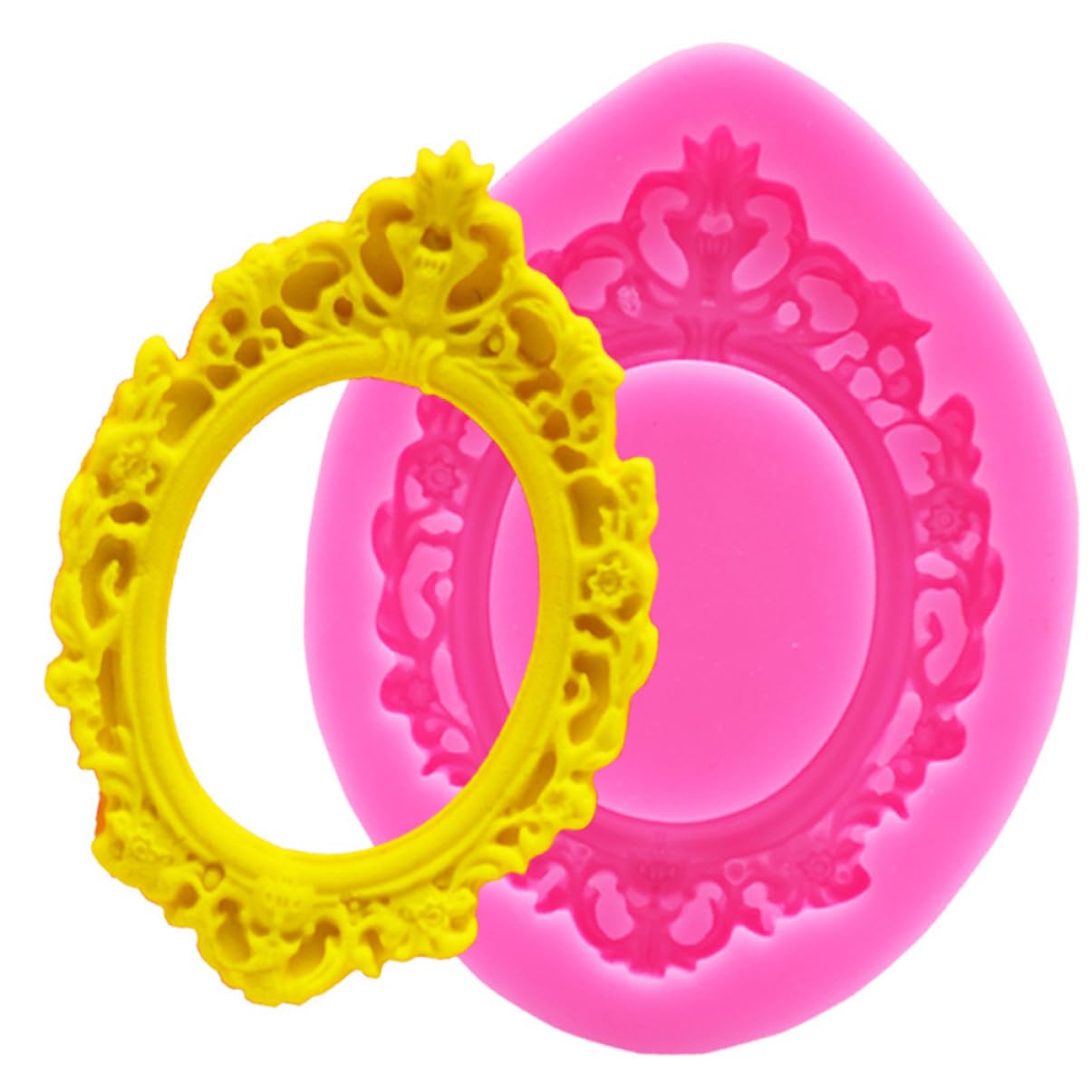 BESTonZON ice Block Mold ice Cube Mold Pans for Baking Griddle Plate bakeware Bake pan Silicone Gummy molds Photo Frame Fondant Mold DIY Baking molds Silicone Fondant molds Vintage Cake Mold