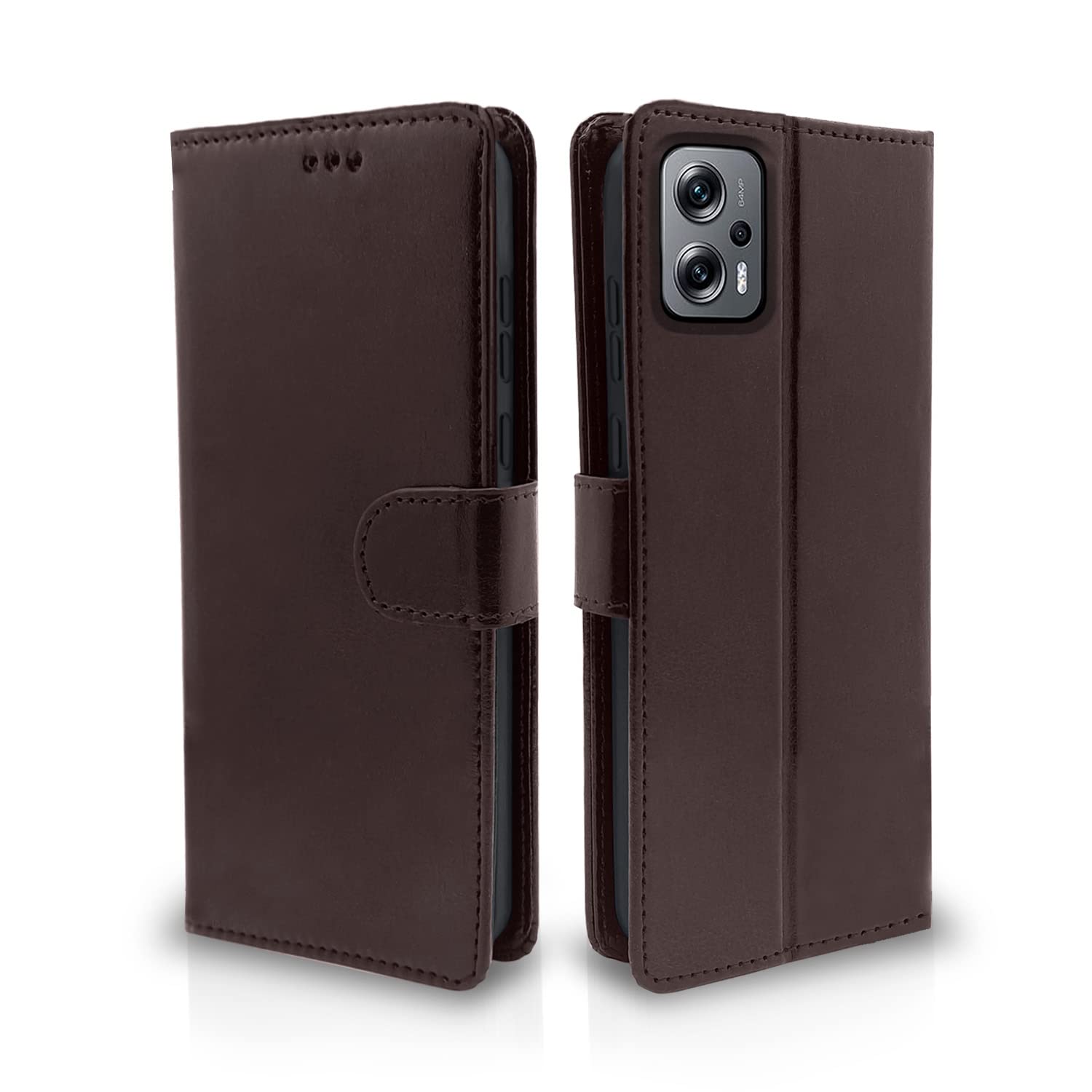 Pikkme Redmi K50i Flip Case Leather Finish | Inside TPU with Card Pockets | Wallet Stand and Shock Proof | Magnetic Closing | Complete Protection Flip Cover for Redmi K50i (Coffee) (B0BGLVP52H) Amazon Price History, Amazon Price Tracker