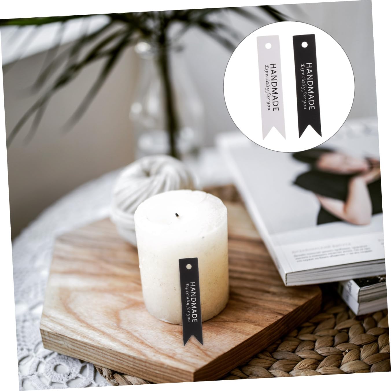 Healeved 5 Sets Kraftpapieranhänger Für Weihnachten Handgefertigte Segensetiketten Hängende Kerzenanhänger Dekorative Geschenketiketten Für Die Inneneinrichtung 100 Stück * 5