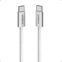 Anker Cavo da USB-C a USB-C, 240W Ricarica Rapida, Cavo Intrecciato Resistente alla Sporcizia, Connettore Sottile, per iPhone 16, 15, 16 Pro, 16 Pro Max, Plus, MacBookPad, Galaxy S24 (1m, Bianco)