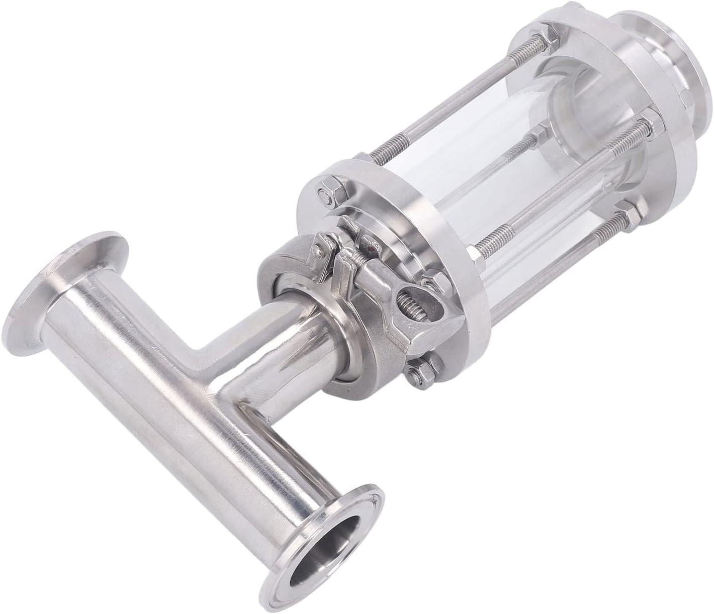 Triple Clamp Tee, 304 Stainless Steel, ThreeWay Connector, Maximum Pressure 16KG, Ideal for Plumbing and Pipeline Systems (76)