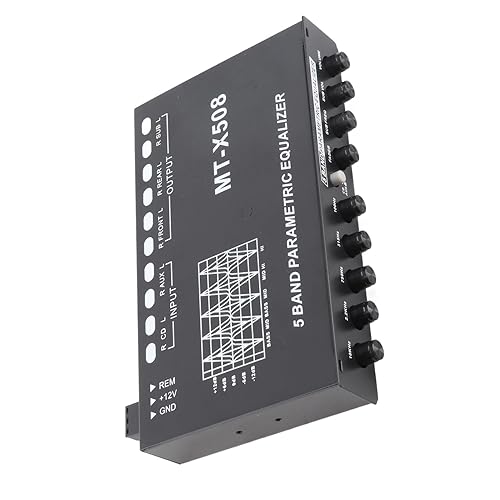 Ecualizador gráfico para coche, ecualizador de audio para automóvil, ajustable, 5 bandas, ajuste preciso, ecualizador de ecualizador cruzado, disponible en Yaxa Guatemala