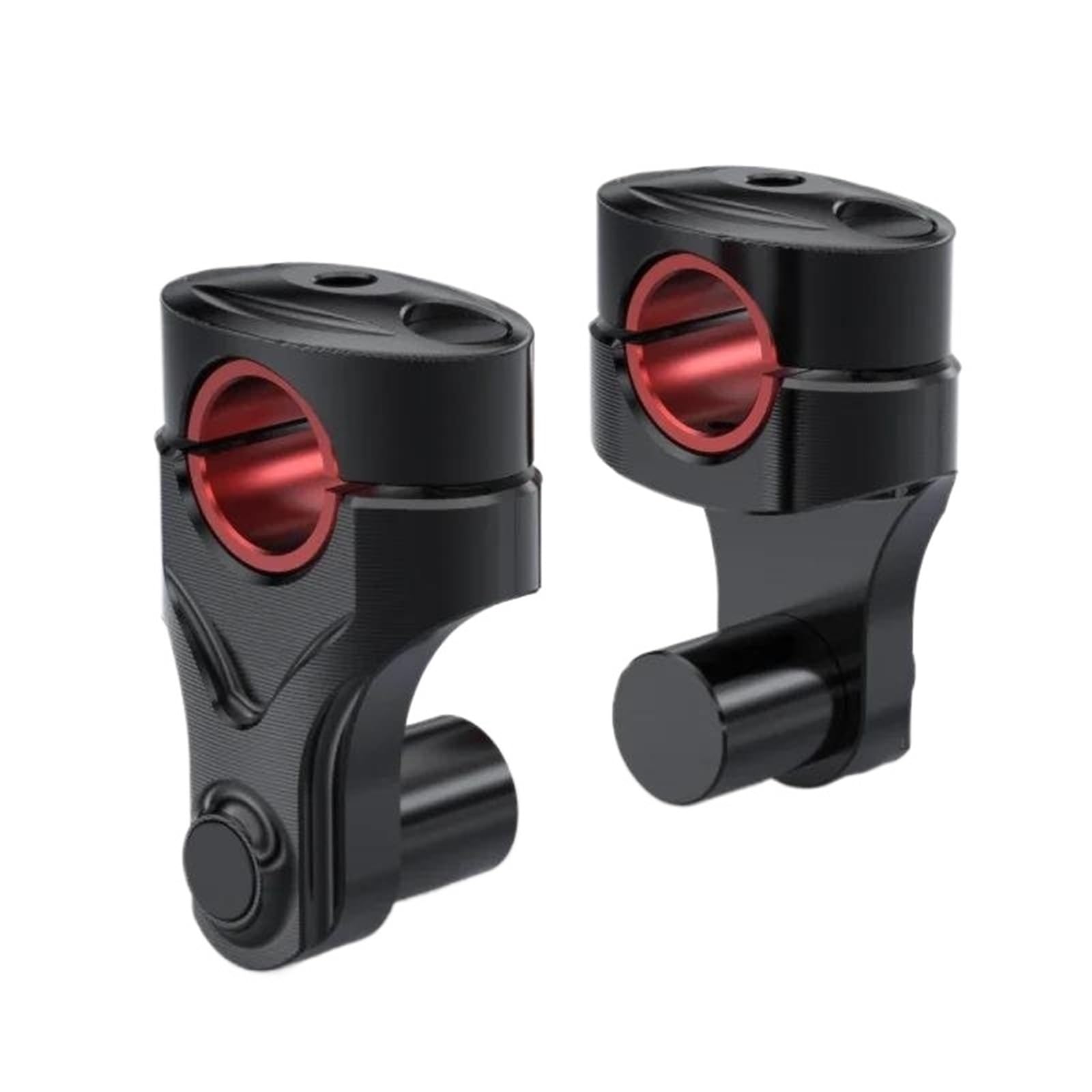 Hdhcscagh Black Motorcycle Handlebar Heightening Riser Clamp Handlebar Fixed Seat Modification Accessories Universal 22 Mm 28 Mm Handlebar Clamps Risers(Black)