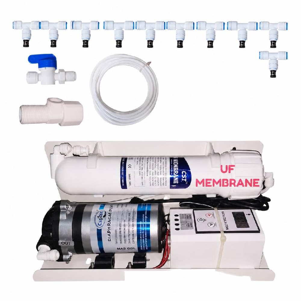 Filox Outdoor Brass Fogger Kit | 10 High-Pressure Nozzles | High-Pressure Outdoor Misting System for Cooling Dairy Farms, Greenhouse, Cafes, Garden & Patio | Anti-Drip Mist Spray Set-image-0
