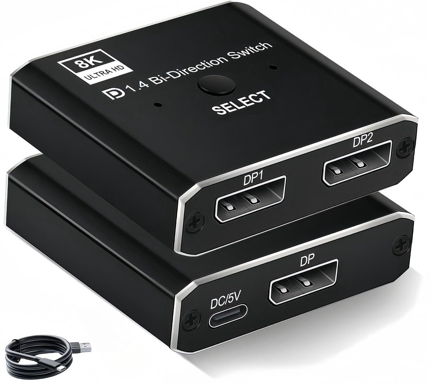 Amazon.co.jp: 8K DisplayPort 切替器 1入力2出力 2入力1出力 4K@144Hz