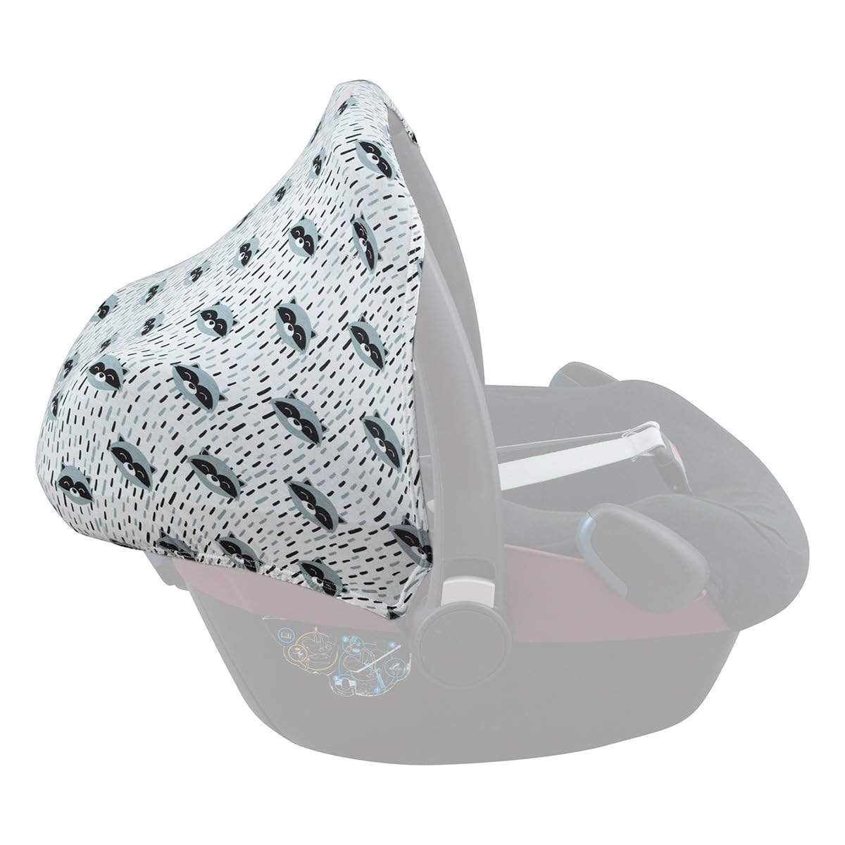 JYOKO KIDS Capota de algodón compatible con Maxi Cosi Pebble Bebe Confort (BLOOM) — view 13