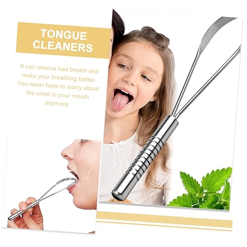 Miniatura 6 de Raspador de lengua Productos para el cuidado bucal Cepillos de lengua raspa tu lengua removedor de mal aliento Depurador de lengua espátula de acero