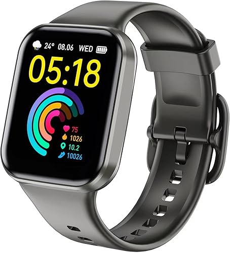 Smart Watch for Men Women, 1.69 Inch Fitness Watch Sport with Heart Rate Blood Oxygen Sleep Monitor, Fitness Tracker, Step Counter, Activity