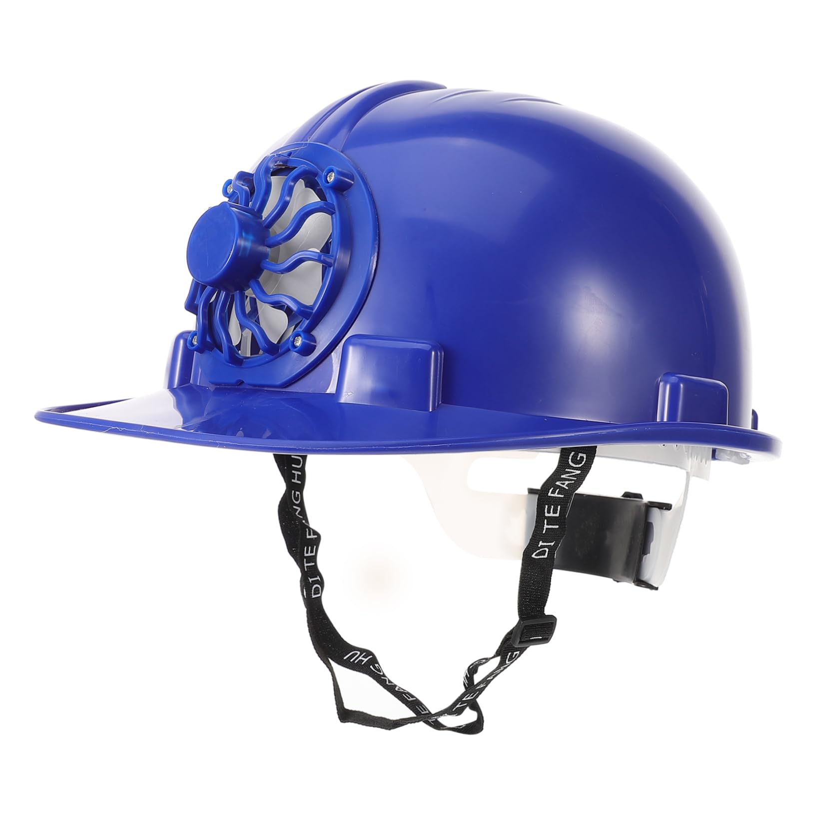 UKCOCO casco elmetto da ventaglio fan del cappello duro Cappello con protezione solare antiscottatura da costruzione da uomo elmetto protettivo plastica Blue