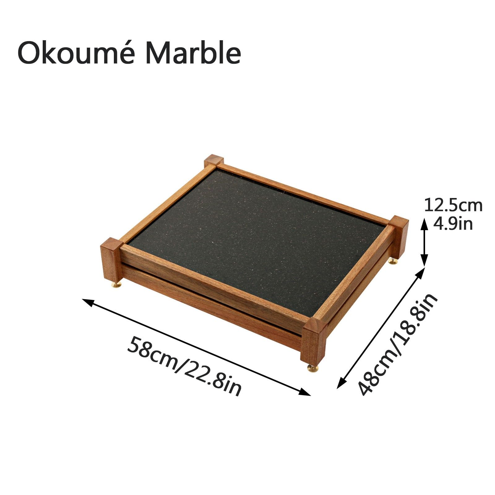Cherry/Okoumé Wood Audio Rack with Shock-Absorbing Feet for Home Theater