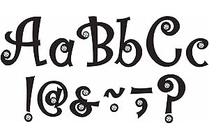 Teacher Created Resources 75174 7-Inch Bling Letters with Jewels (Black)