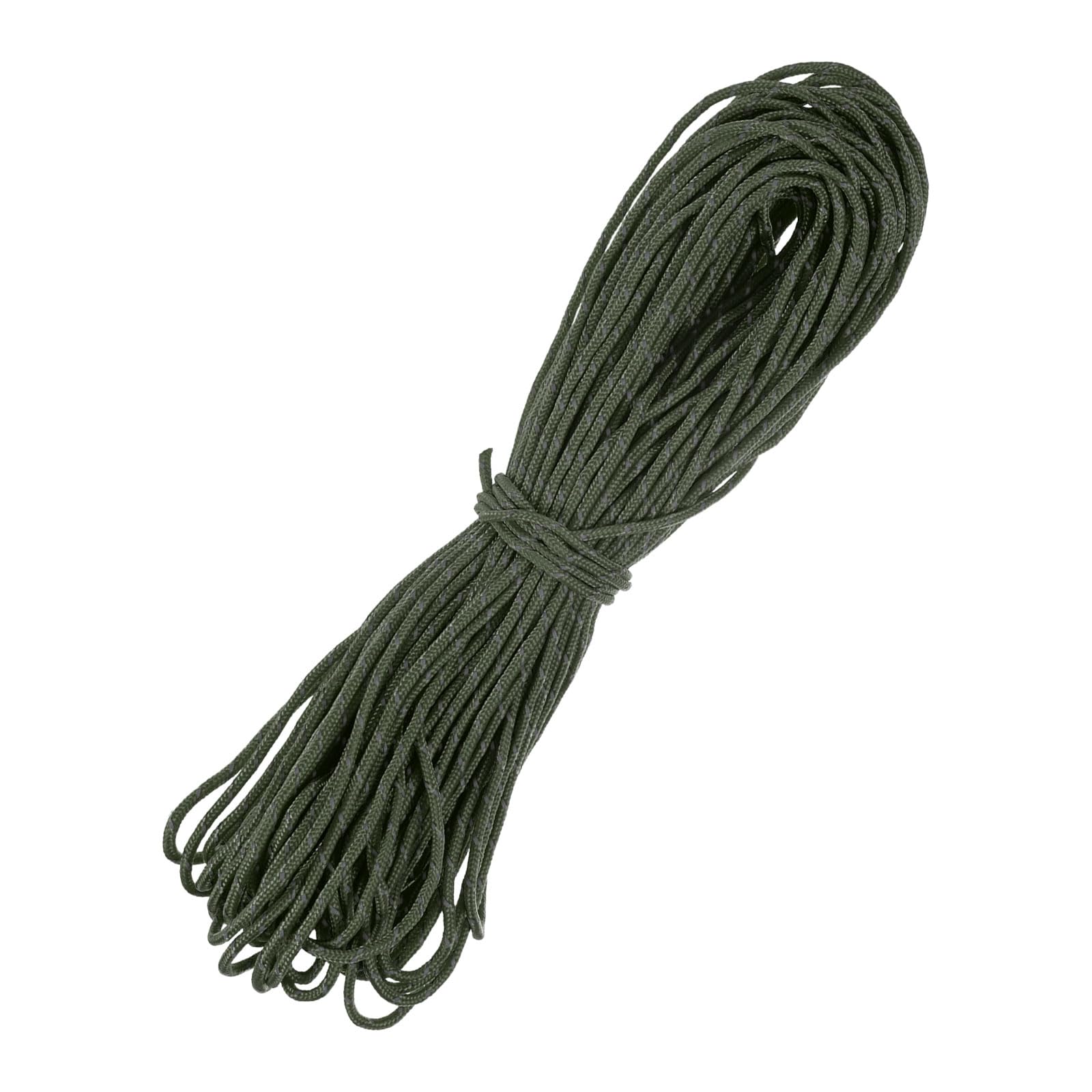 TIXIPEM 2 mm 98FT Reflective Guyline Camping Paracord [1PCS] - Guy Lines Ultralight Thin Cord Rope 3 Strands Paracord Use for Camping Tents & Tarps & Hiking - [Dark Green]