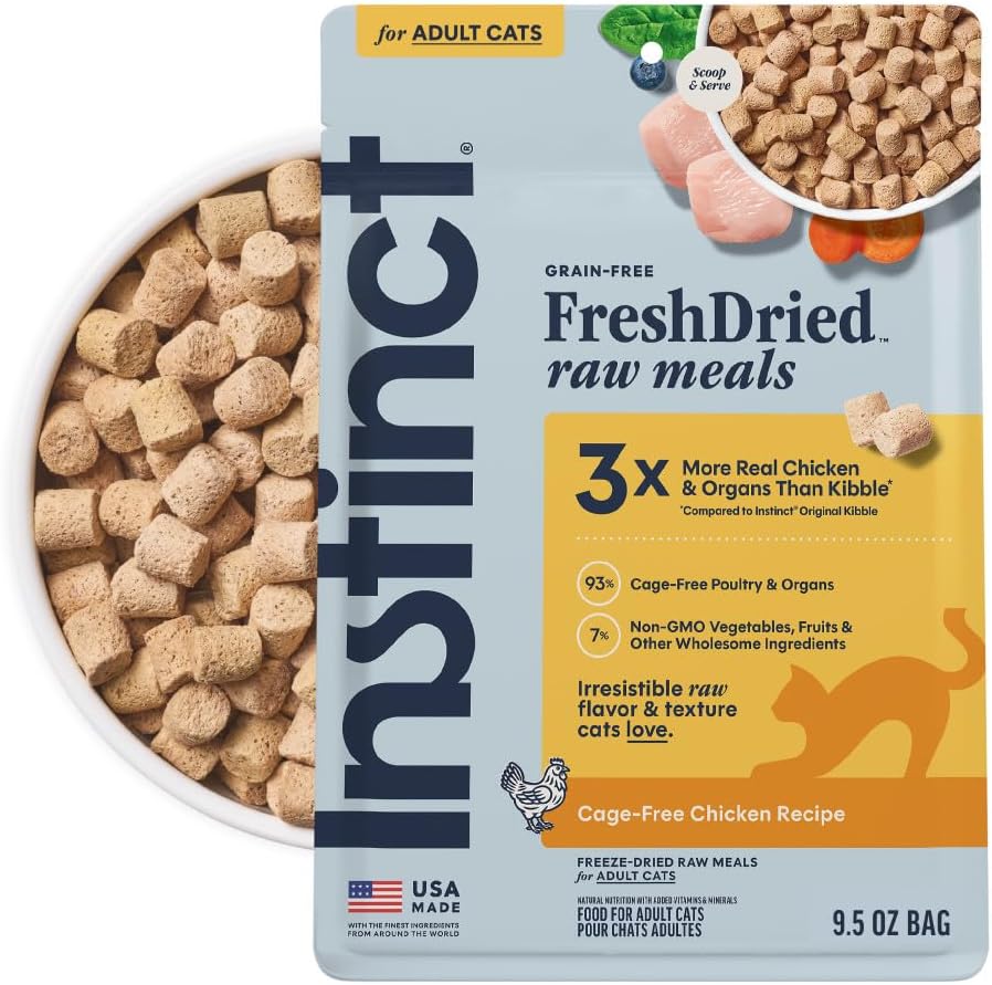 Raw Meals Freeze-Dried Chicken Cat Food, 9.5 oz. Bag