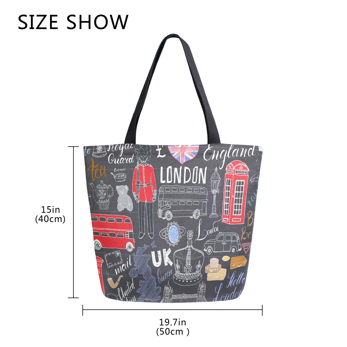 Amazon.com: ZZXXB London Soldier Bus Reusable Grocery