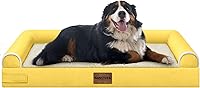 Vista 120 de Cama grande para perros ortopédica lavable: camas con almohada XL para perros grandes, sofá de espuma viscoelástica, impermeable, funda extraíble